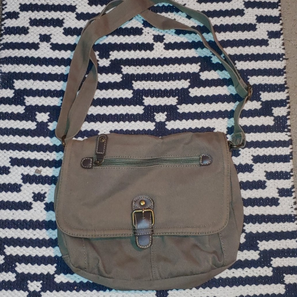 Army Green mini messenger bag